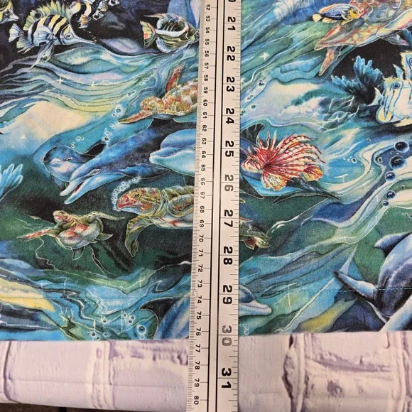 High Seas Trading‎ Co. Ocean Life Dolphin Turtle Orca Fish Hawaiian Shirt XXXL - Picture 8 of 8